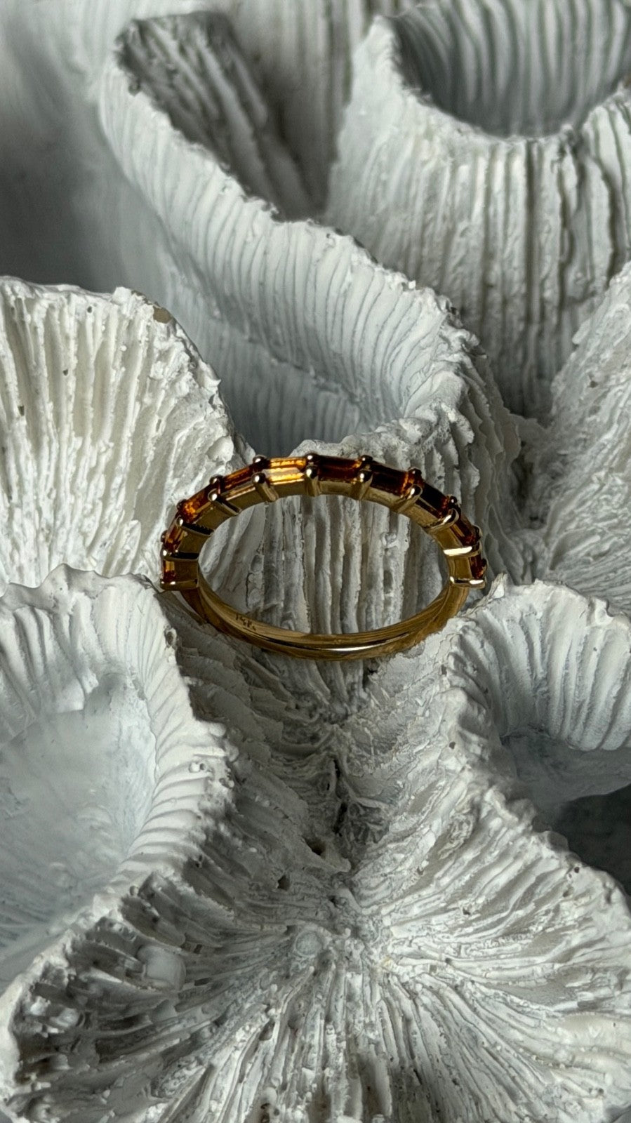 14K Yellow Gold Citrine Ring Size 5.5