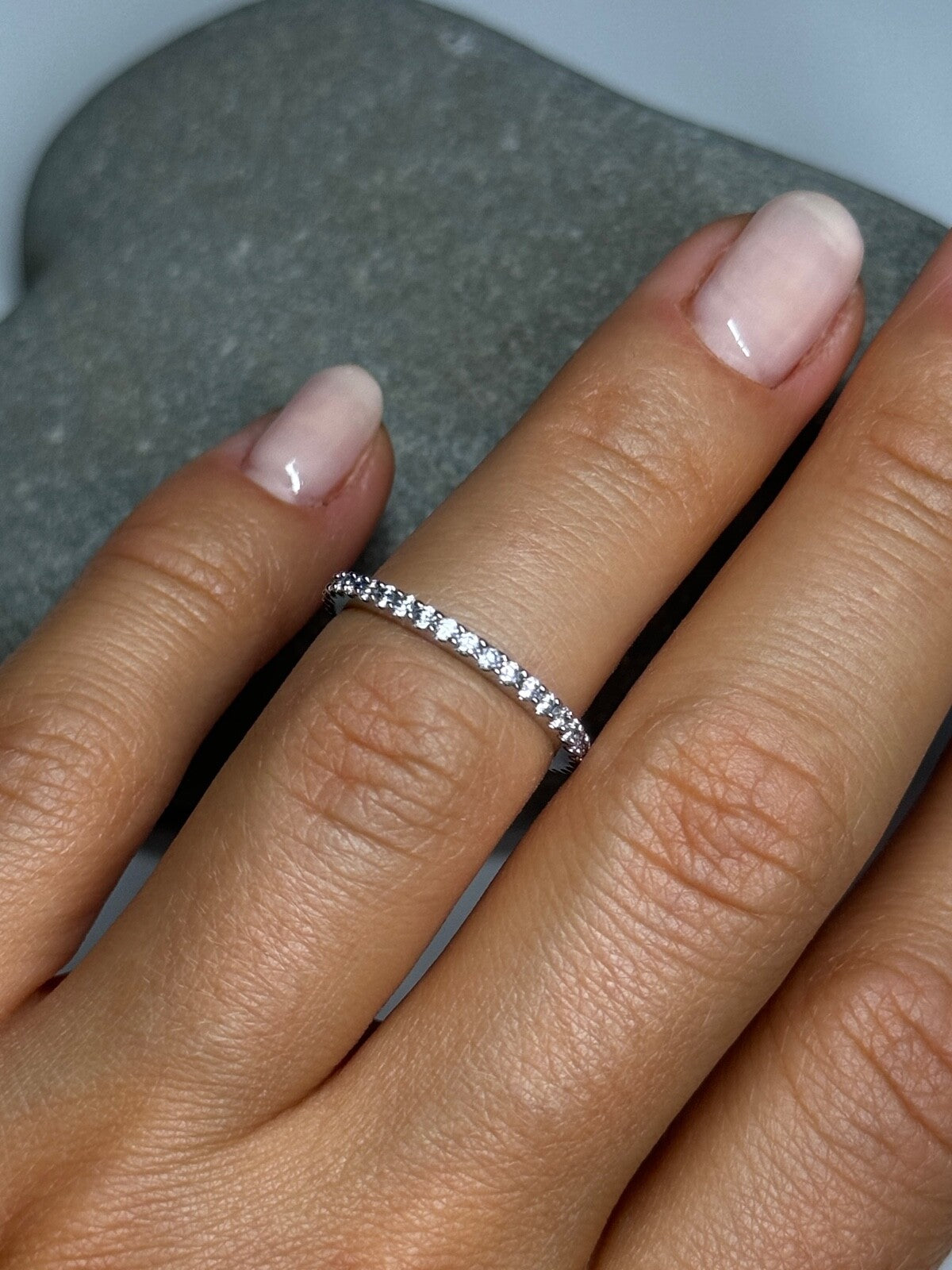 925 Sterling Silver CZ Ring Size 5.5