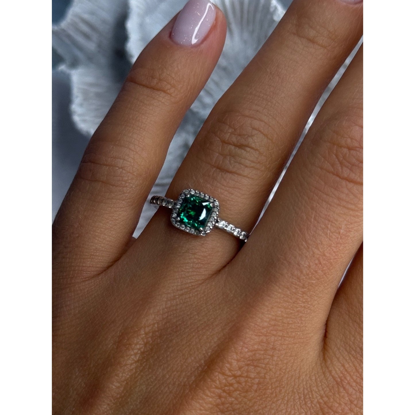 ALE 54 925 STERLING SILVER SPINEL & BERYL RING SIZE 7