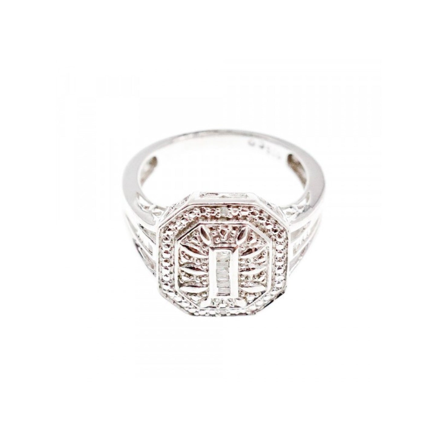 925 STERLING SILVER DIAMONDS RING SIZE 8