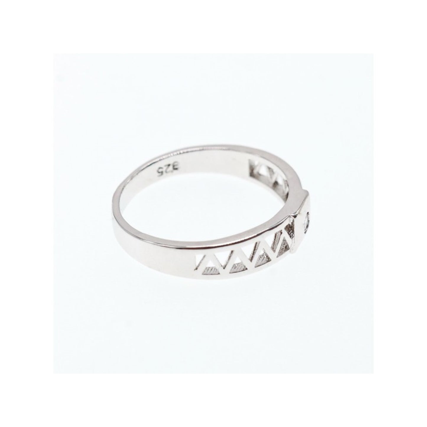 925 STERLING SILVER CZ BAND RING SIZE 8