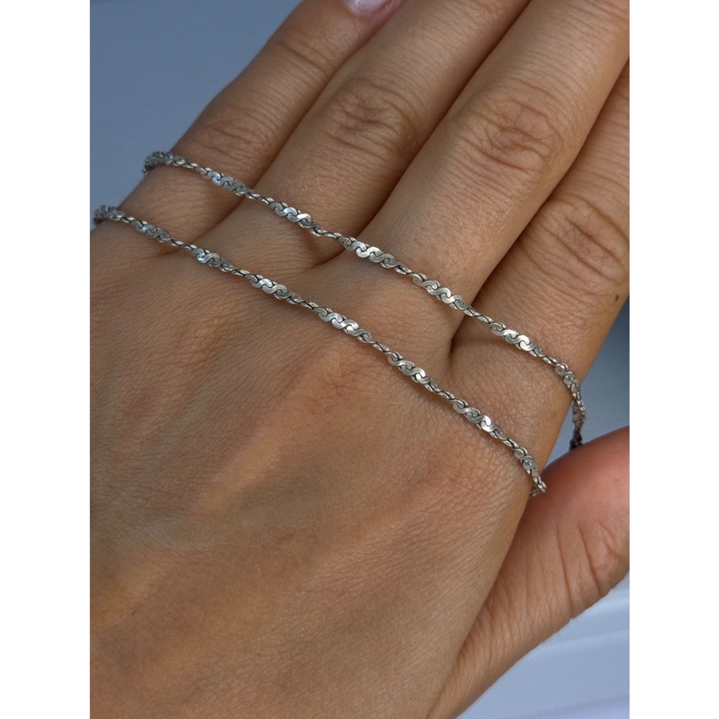Vintage 925 Sterling Silver Necklace Length 18 inch