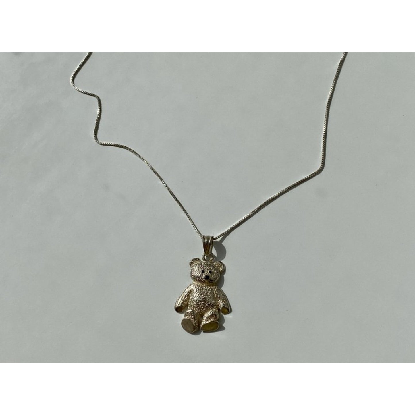 925 Sterling Silver "Bear" Chain with Pendant Italy