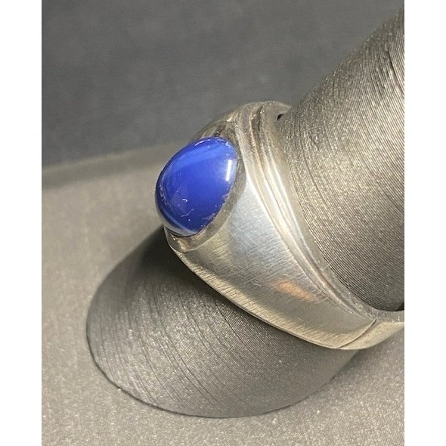 MEN'S 925 STERLING SILVER AND STAR SAPPHIRE RING SIZE 9.5 SKY