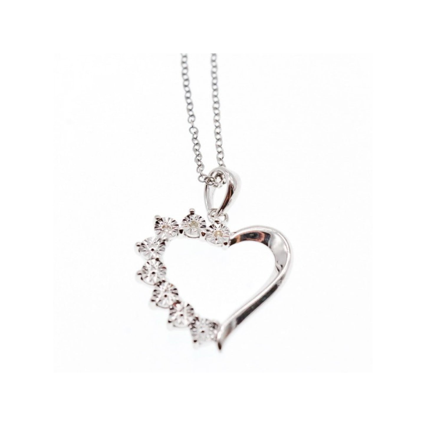 925 Sterling Silver "Heart" Chain with Pendant Italy