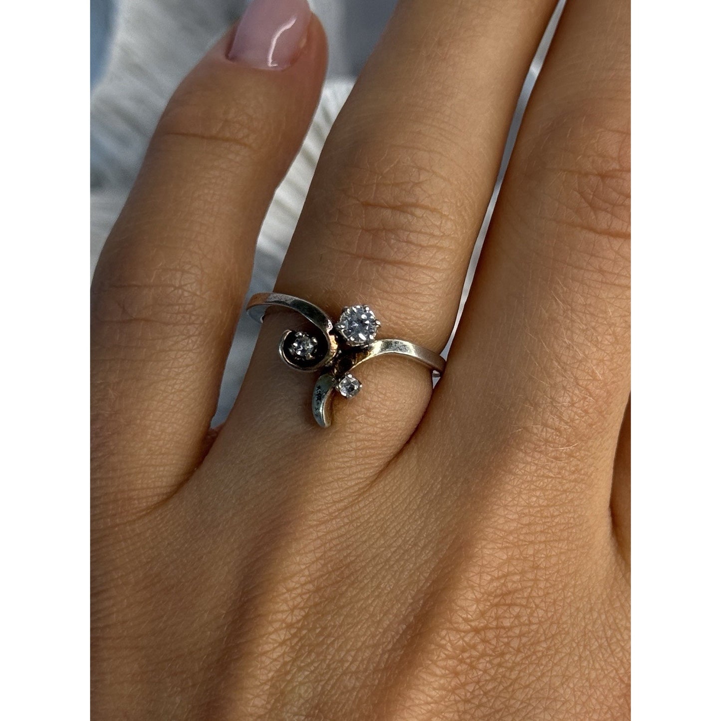 925 STERLING SILVER BERYL RING SIZE 7