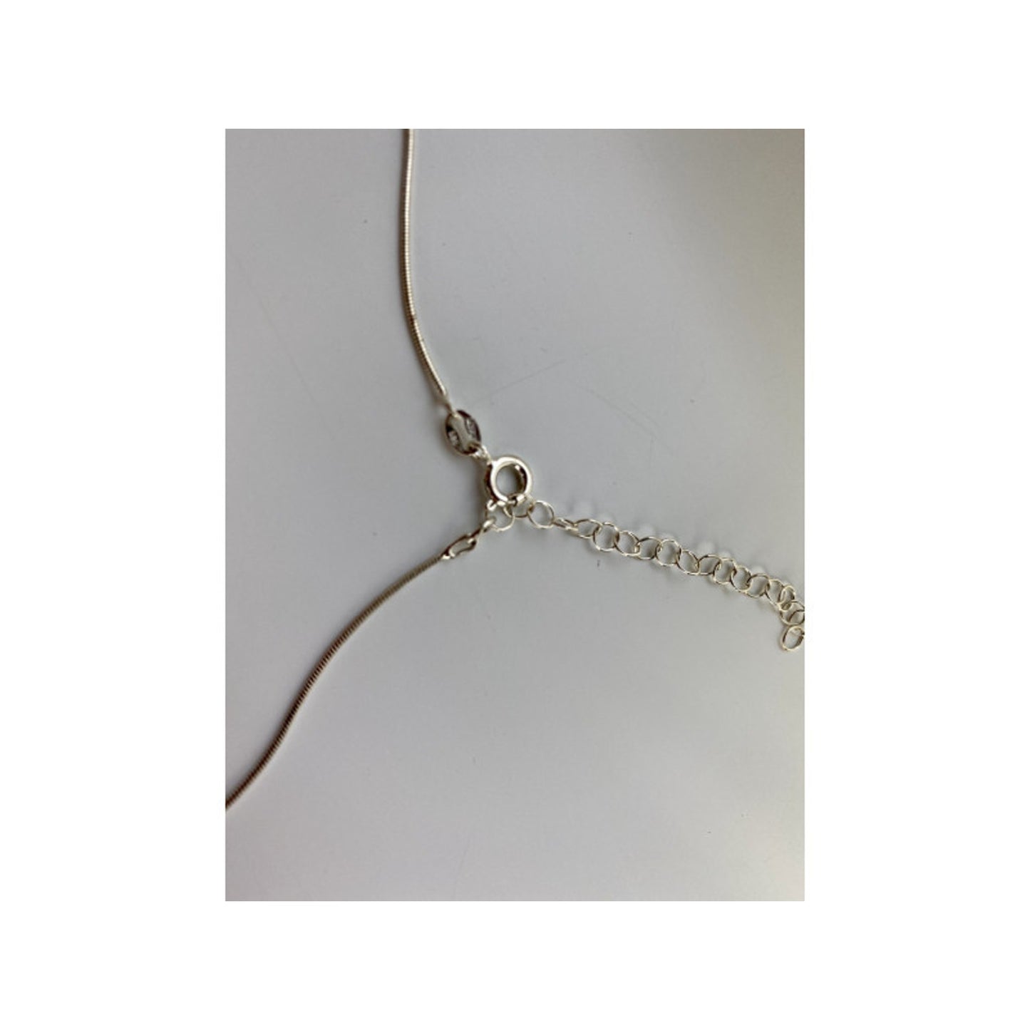 925 Sterling Silver Jewelry Glass Chain with Pendant