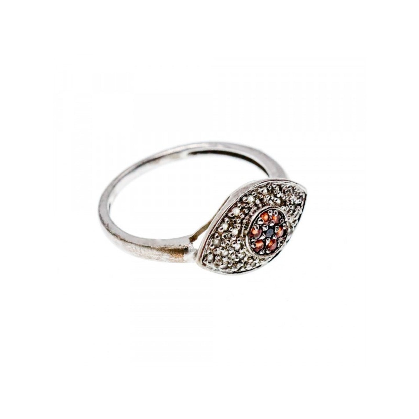 925 STERLING SILVER RED SPINEL, TANZANITE & GOSHENITE RING SIZE 8.5