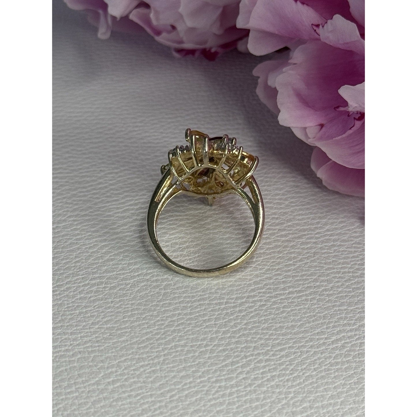 925 STERLING SILVER AMETHYST PERIDOT GARNET TOPAZ CITRINE RING SIZE 8