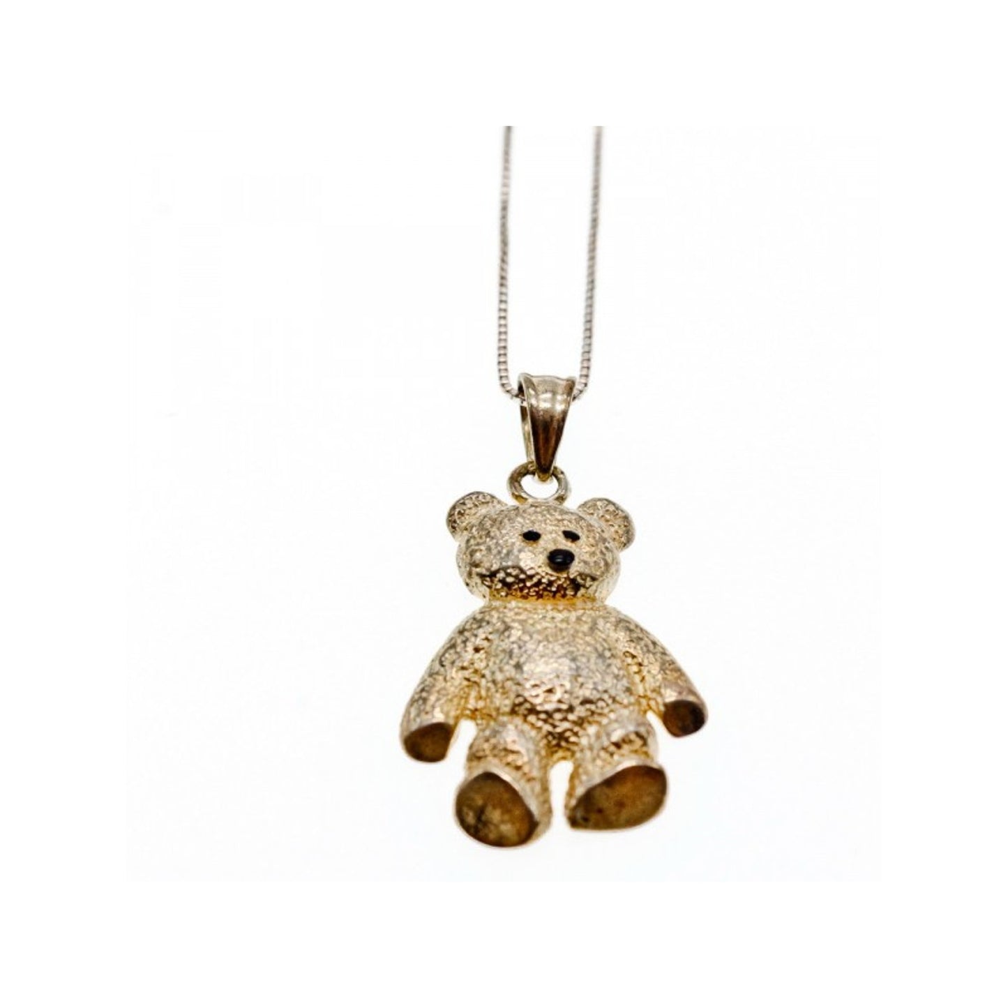 925 Sterling Silver "Bear" Chain with Pendant Italy
