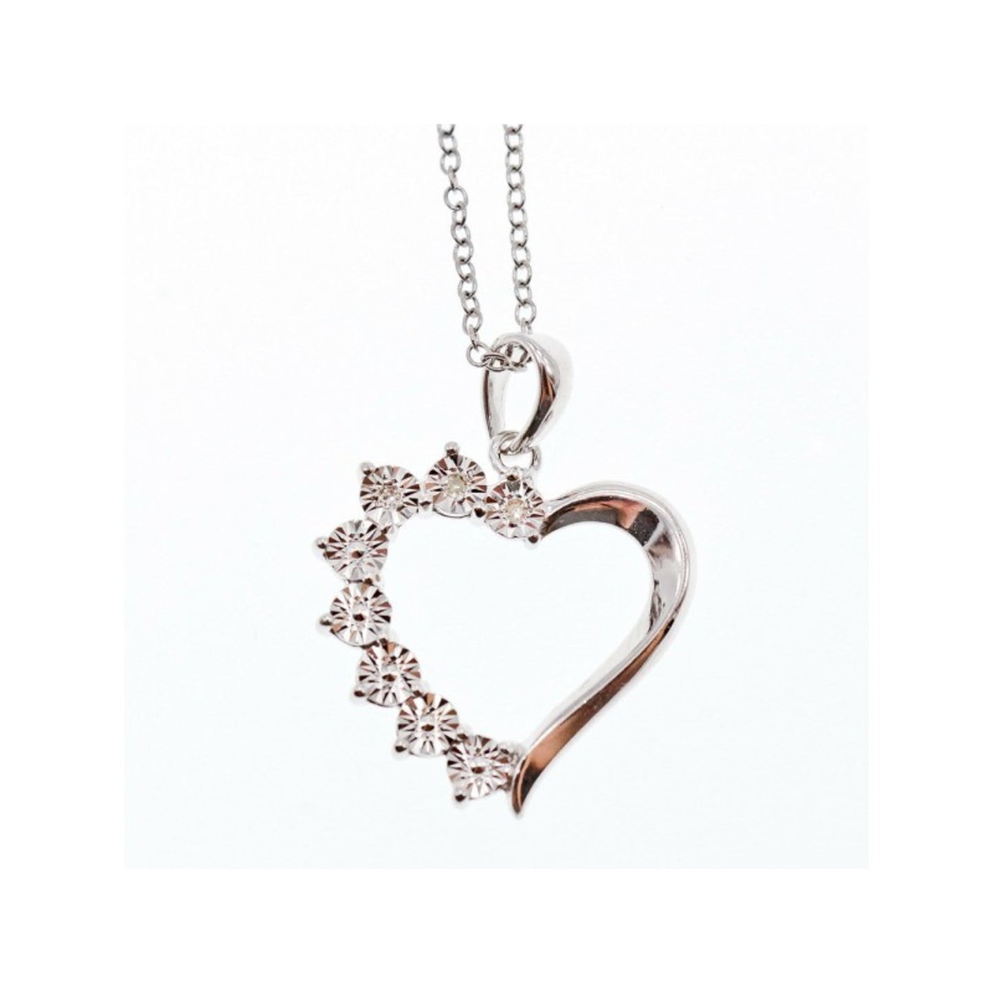 925 Sterling Silver "Heart" Chain with Pendant Italy
