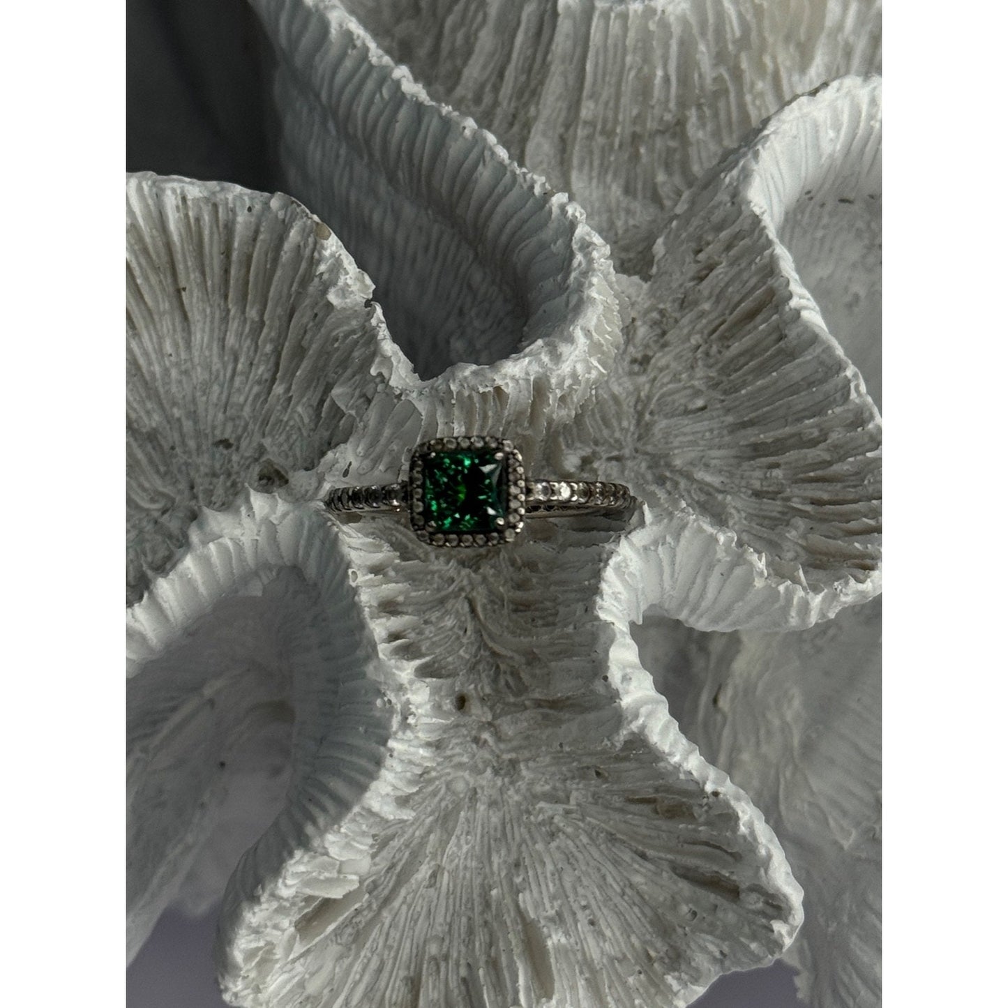 ALE 54 925 STERLING SILVER SPINEL & BERYL RING SIZE 7