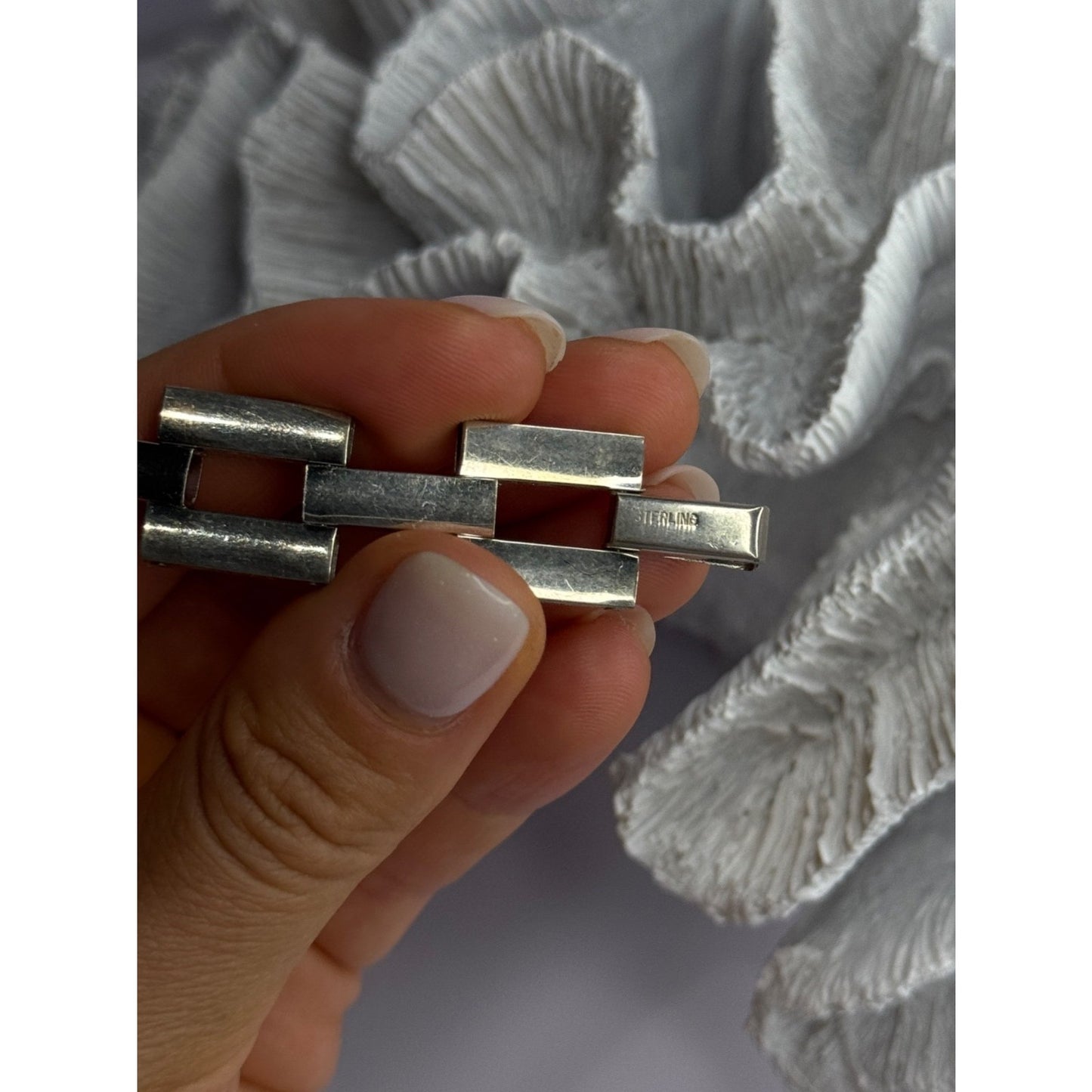 BEAUTIFUL VINTAGE 925 STERLING SILVER BRACELET LENGTH 7