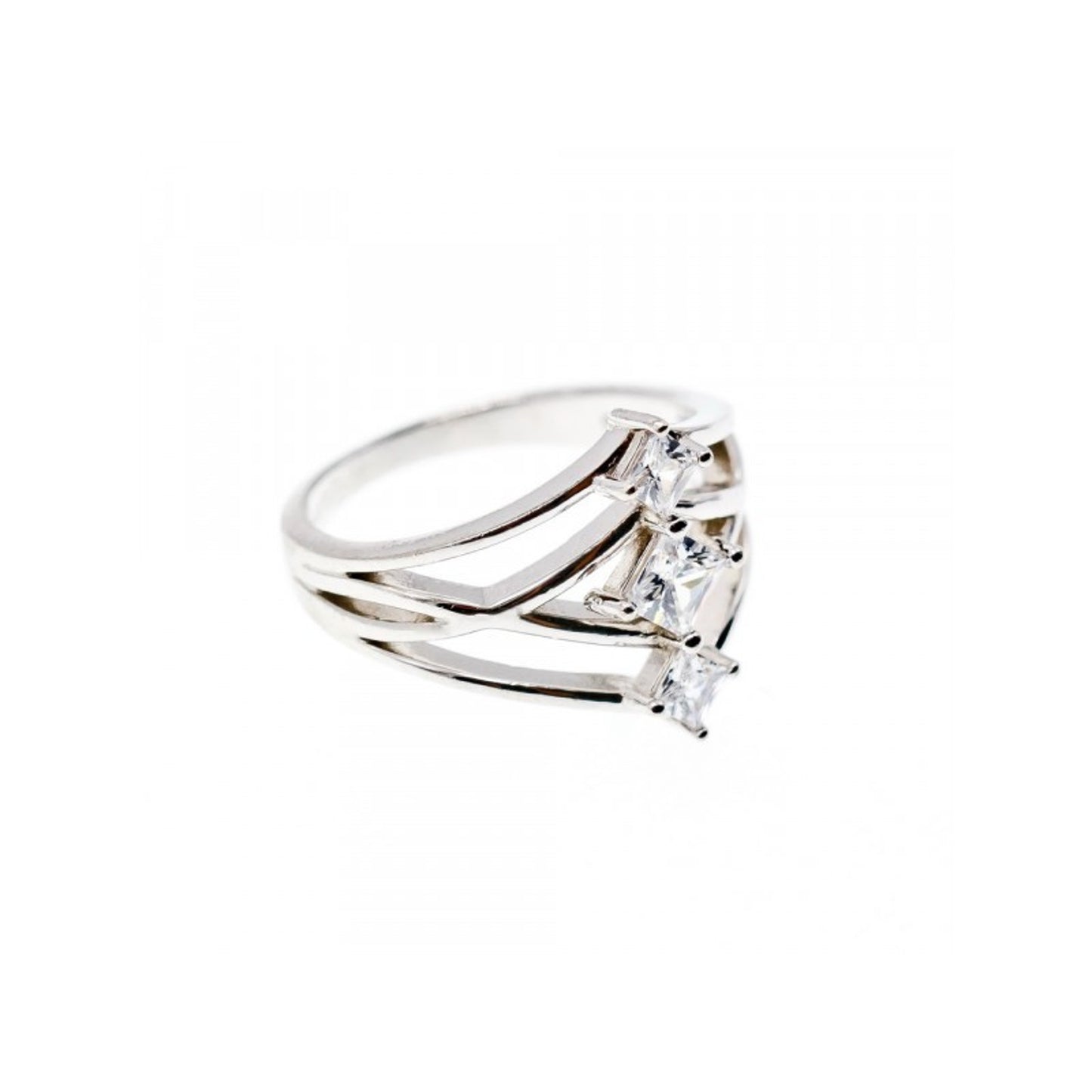 925 STERLING SILVER CZ RING SIZE 8.5