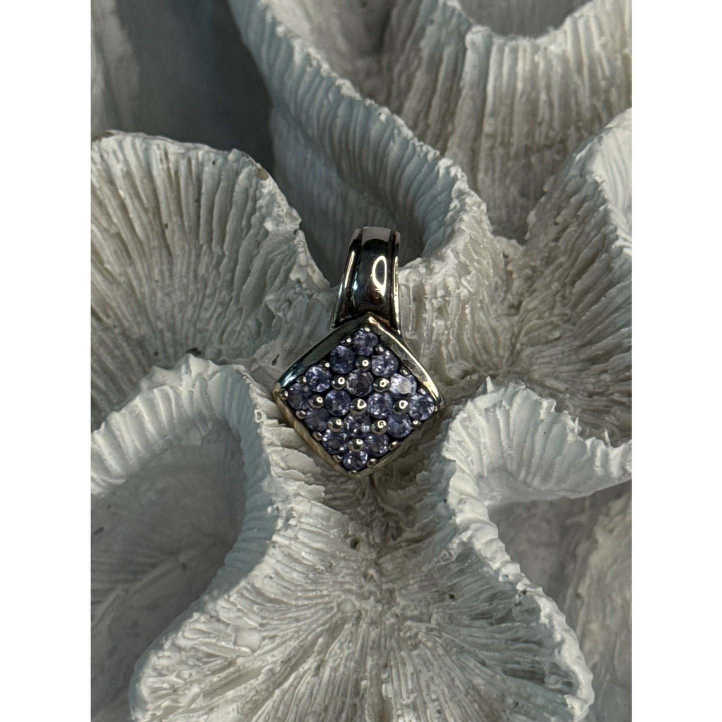 925 STERLING SILVER TANZANITE PENDANT LENGTH 0.90 INCH