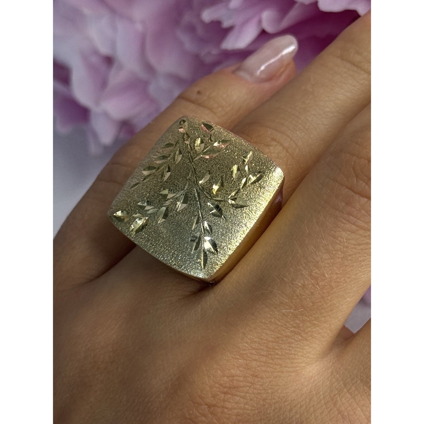 925 STERLING SILVER GOLD PLATED ITALY RING SIZE 8