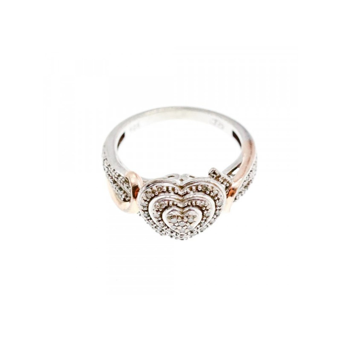 925 STERLING SILVER CZ "HEART" RING SIZE 7
