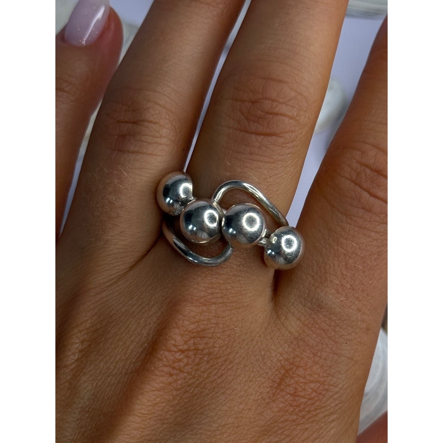 Unique Design 925 Sterling Silver Ring Size 8