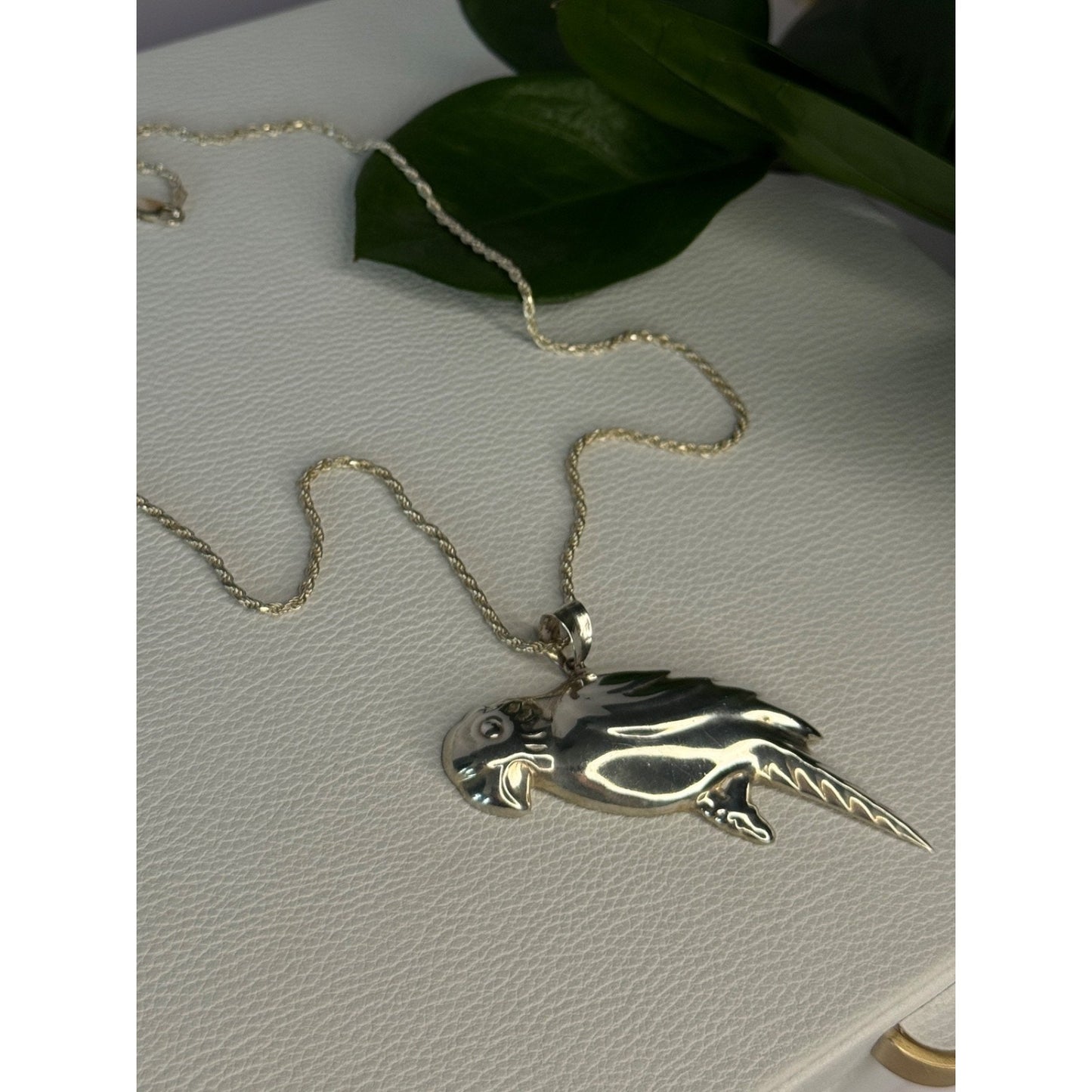 925 Sterling Silver Bird Necklace Length 20 inch