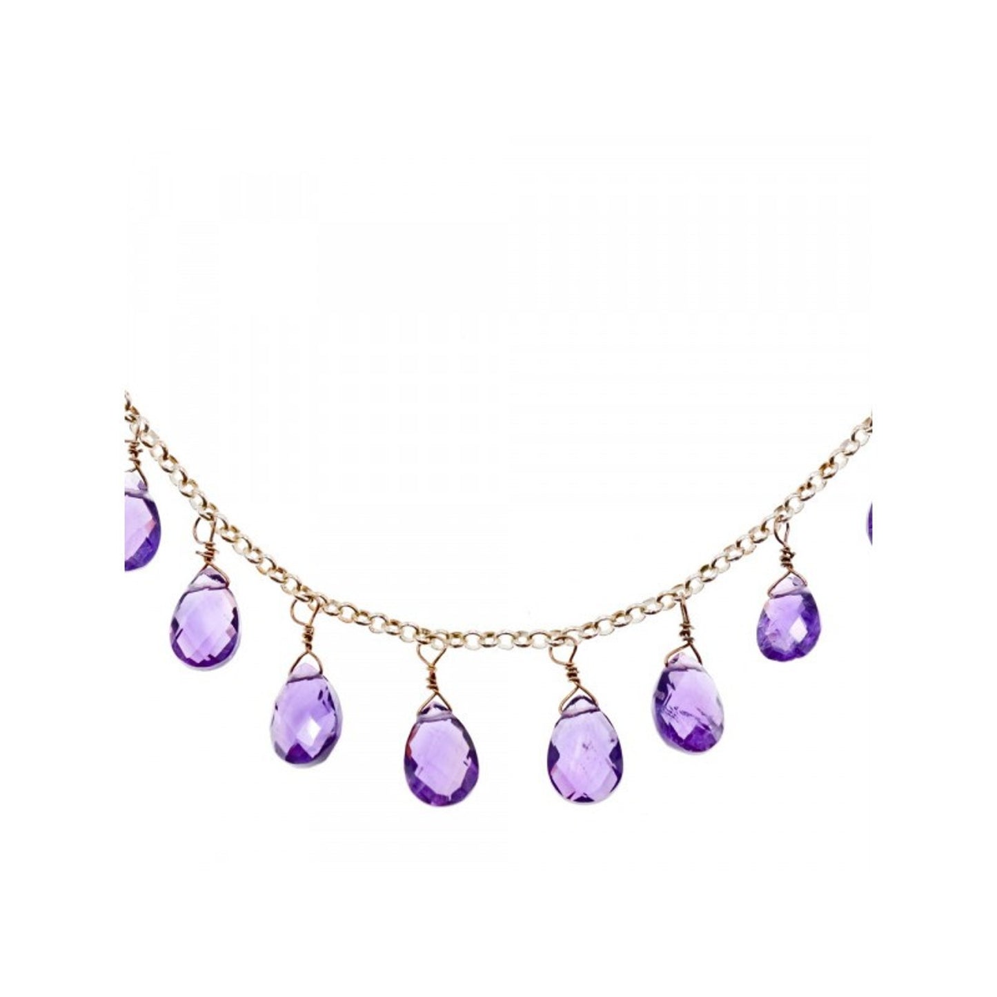 925 Sterling Silver Jewelry Glass Necklace
