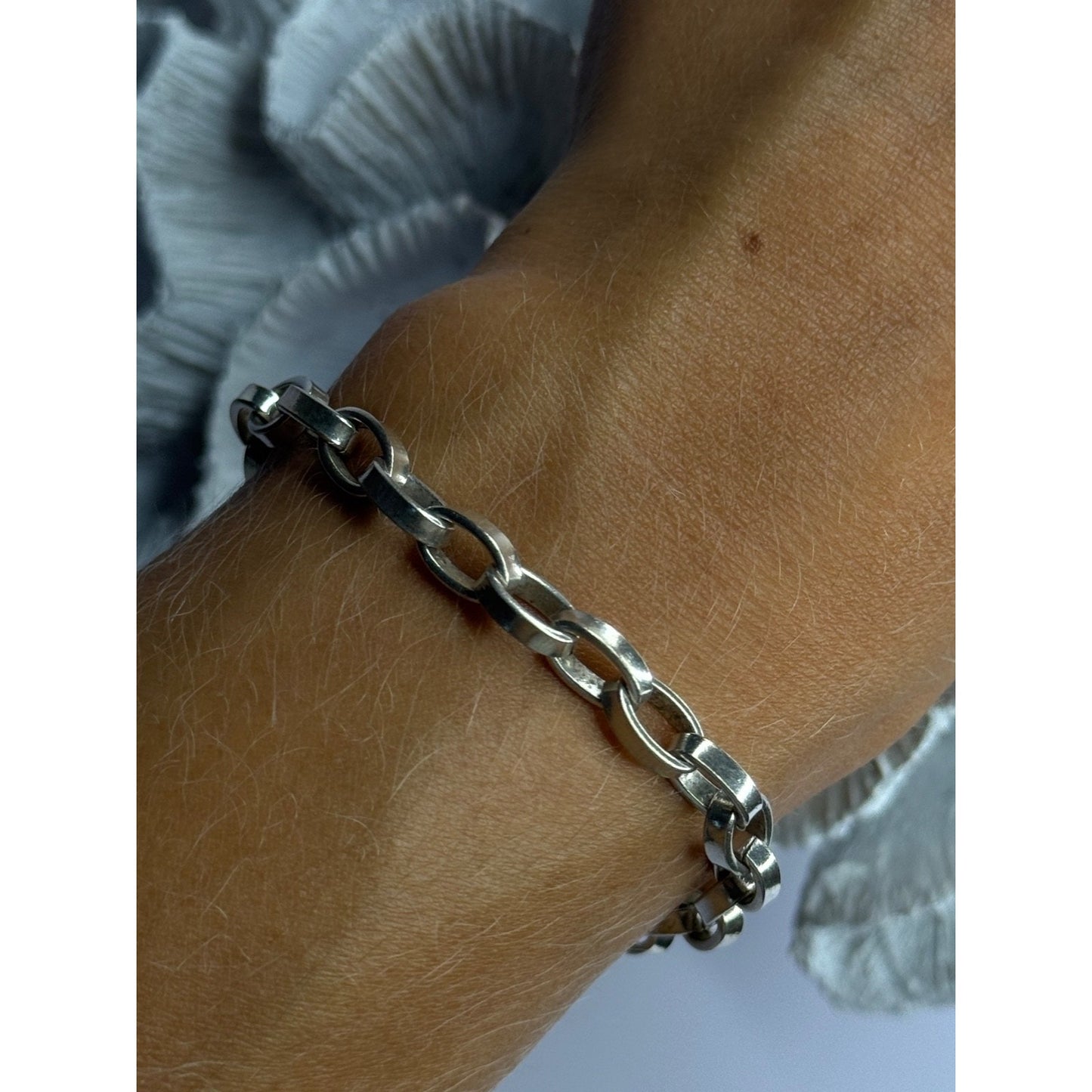 925 STERLING SILVER HEART CHARM BRACELET LENGTH 7.5
