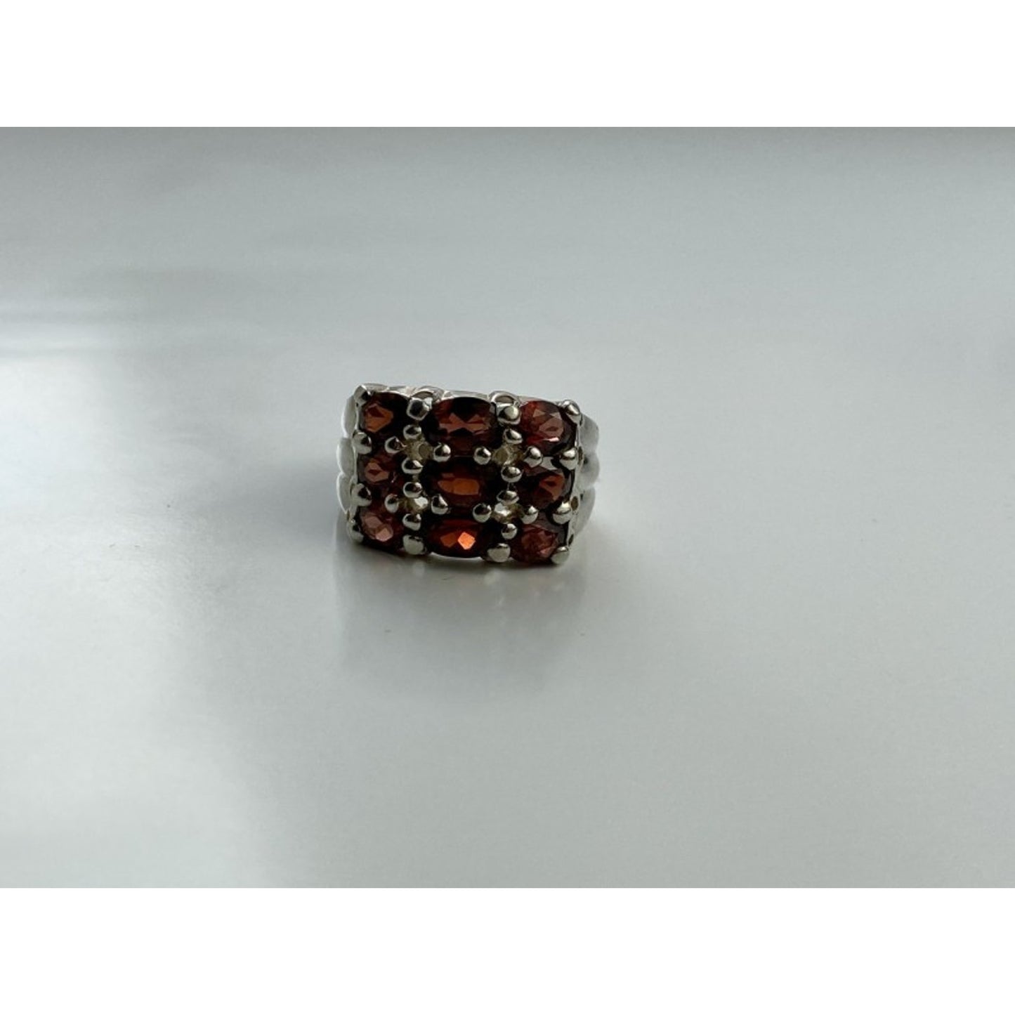925 STERLING SILVER ALMANDINE RING SIZE 8