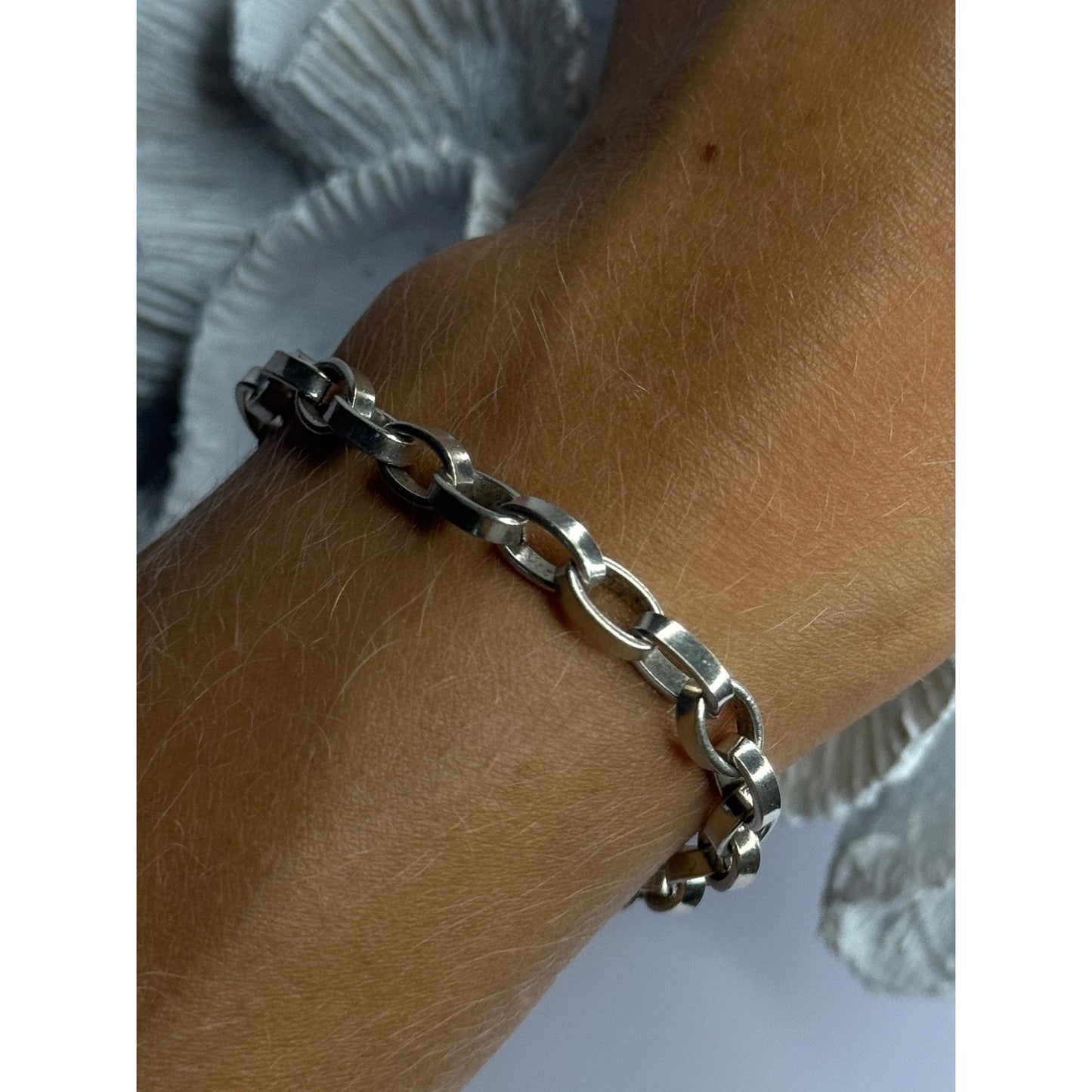 925 STERLING SILVER HEART CHARM BRACELET LENGTH 7.5