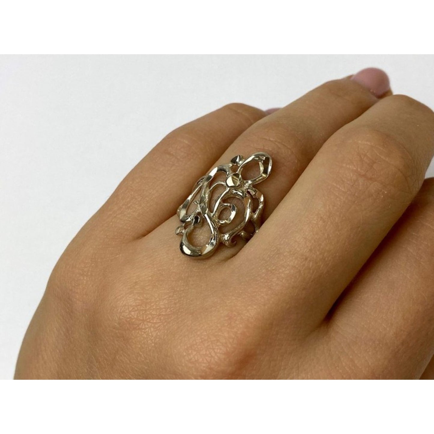 925 STERLING SILVER RING SIZE 6.5 ITALY