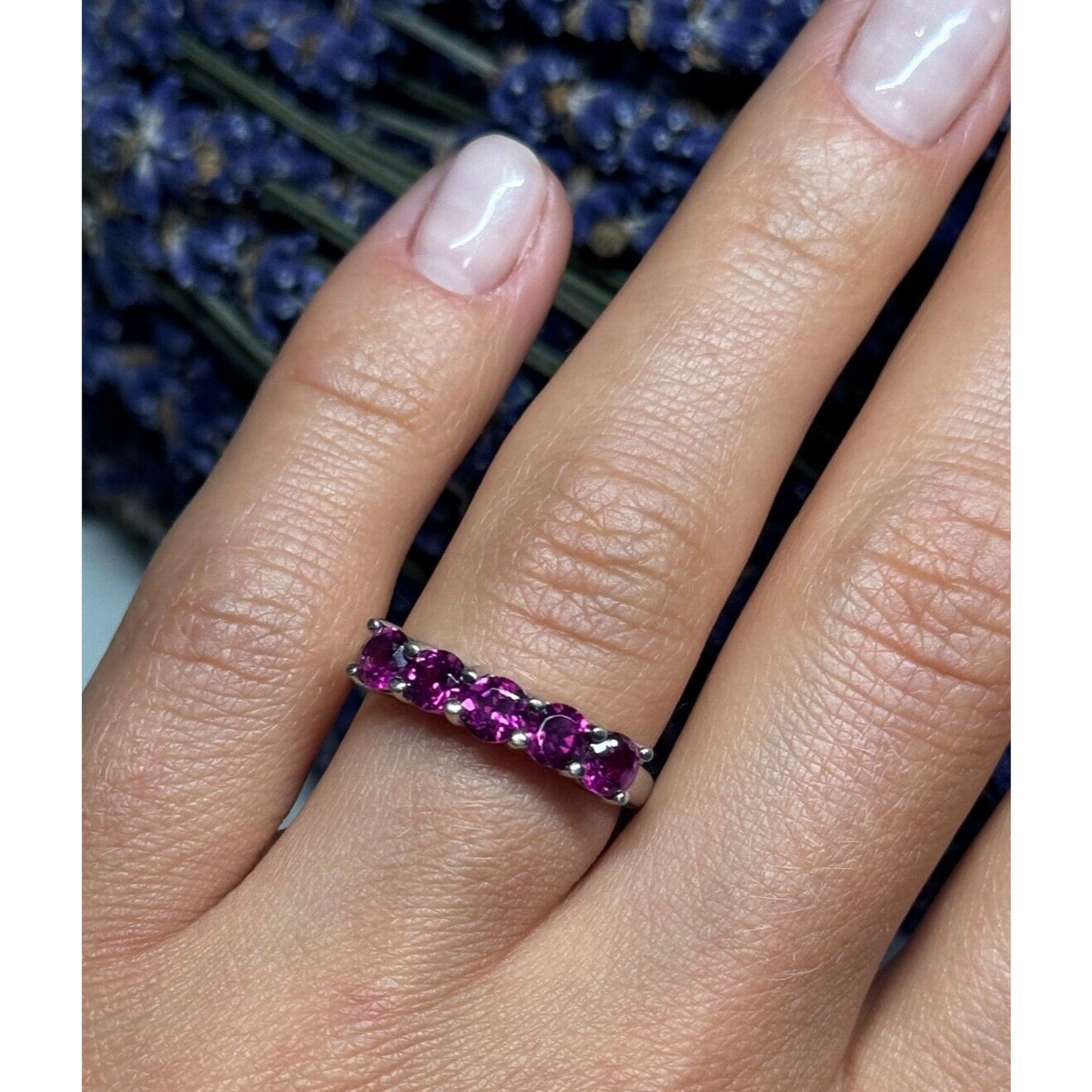 925 STERLING SILVER SPINEL RING SIZE 7