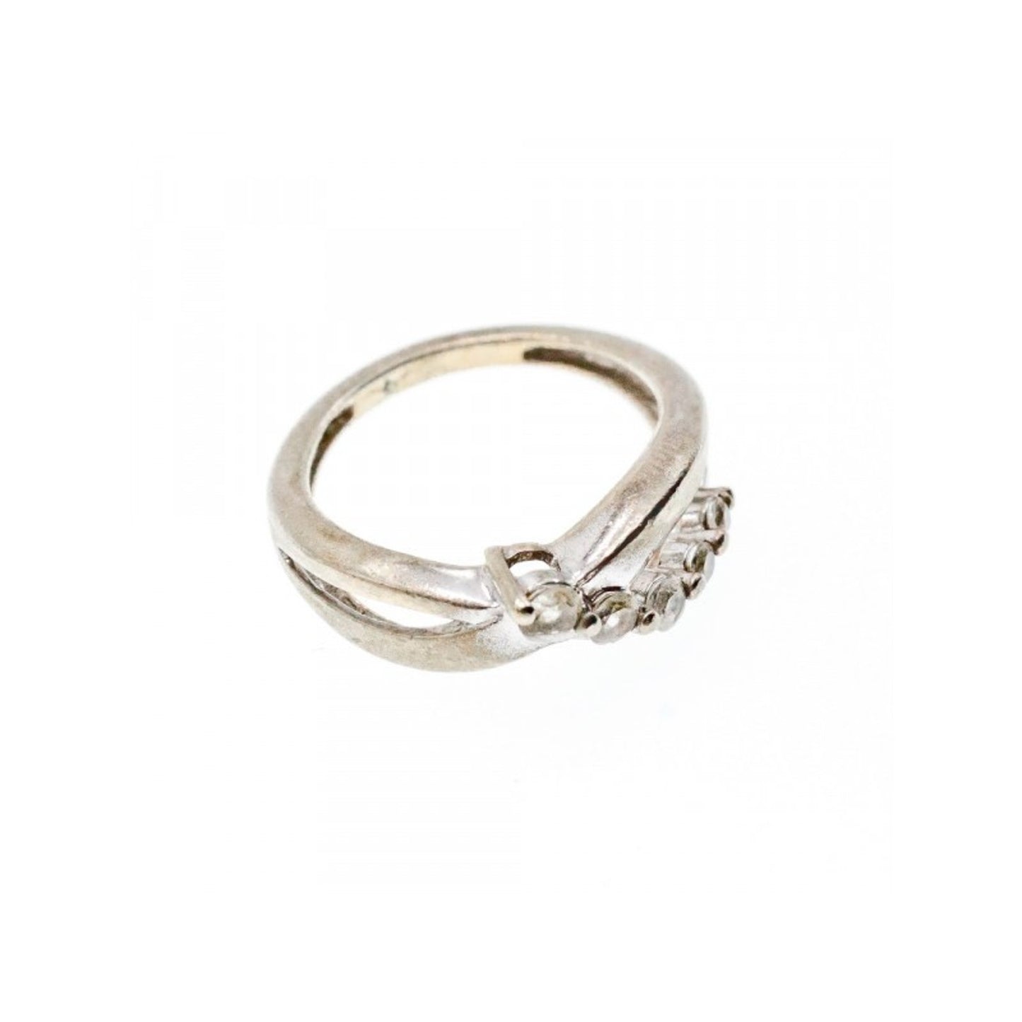 925 STERLING SILVER WHITE TOPAZ RING SIZE 7