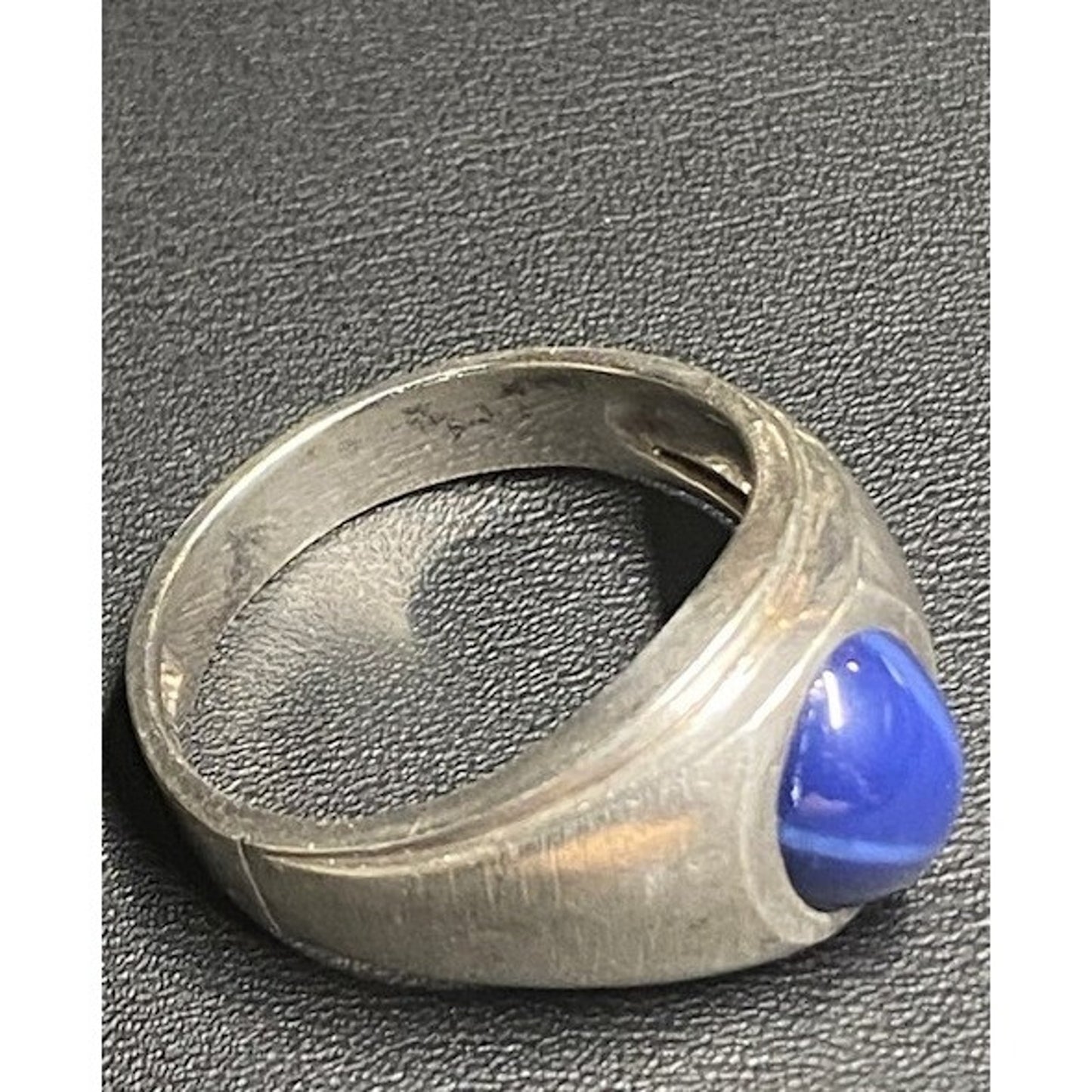 MEN'S 925 STERLING SILVER AND STAR SAPPHIRE RING SIZE 9.5 SKY
