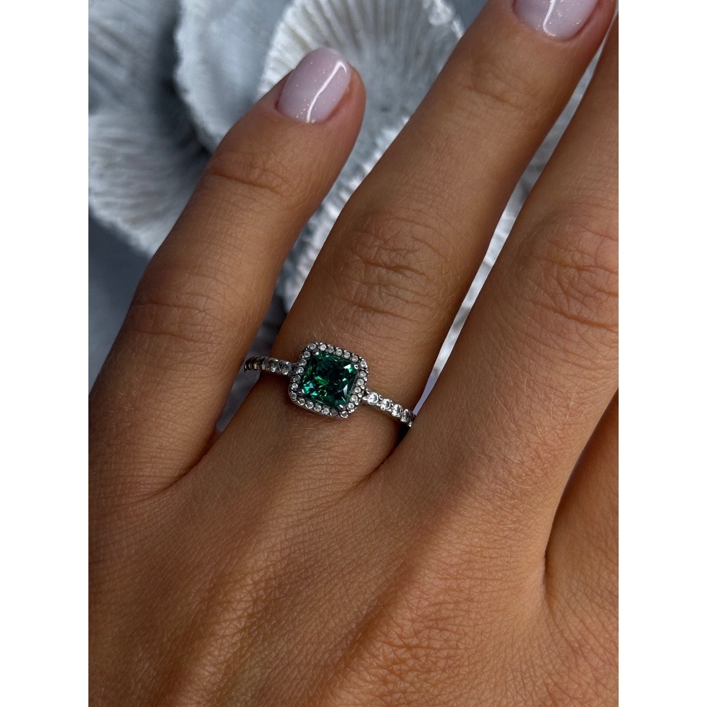ALE 54 925 STERLING SILVER SPINEL & BERYL RING SIZE 7