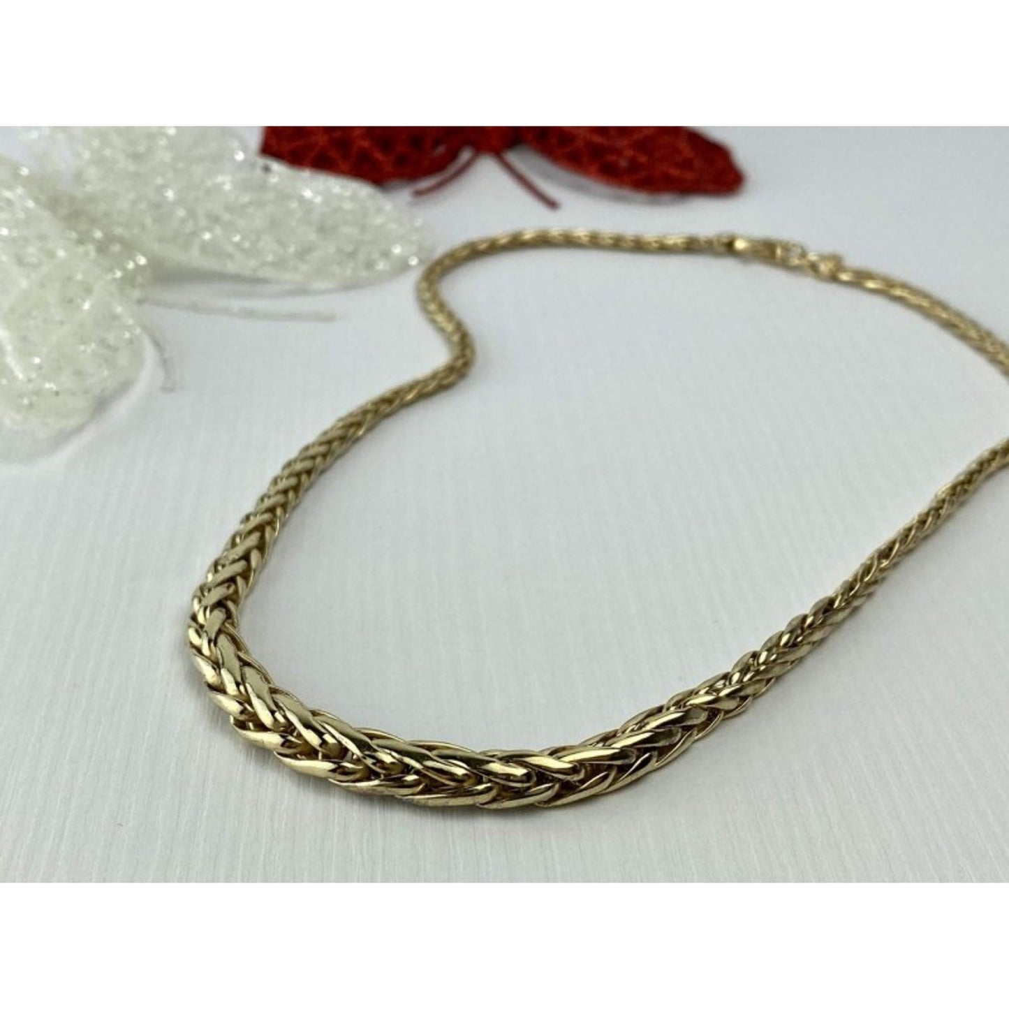 925 Sterling Silver Gold Plated Necklace Italy