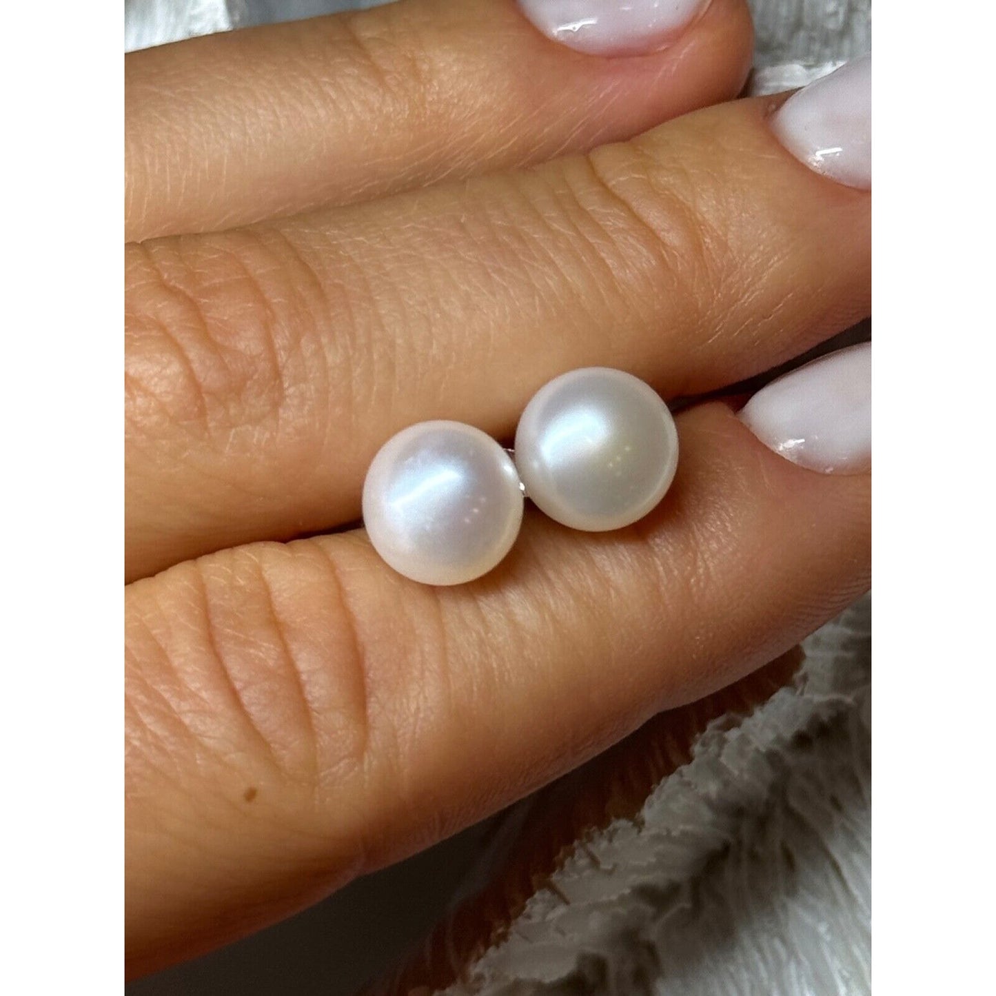 925 STERLING SILVER FRESH WATER PEARL EARRINGS LENGTH 0.35 Inch