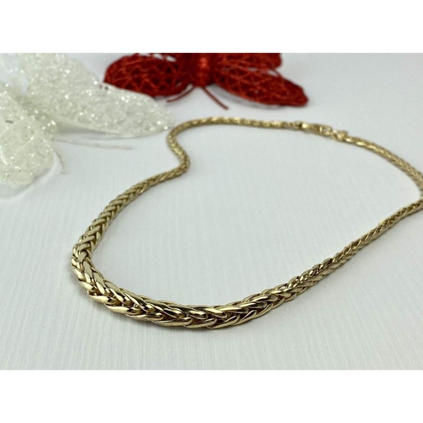 925 Sterling Silver Gold Plated Necklace Italy