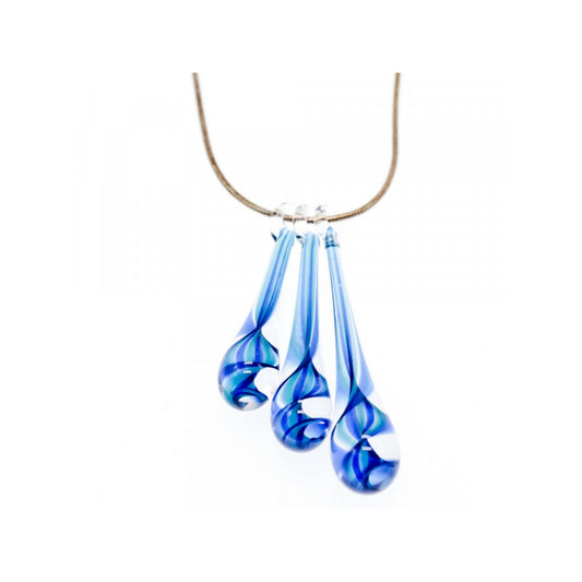 925 Sterling Silver Jewelry Glass Chain with Pendant