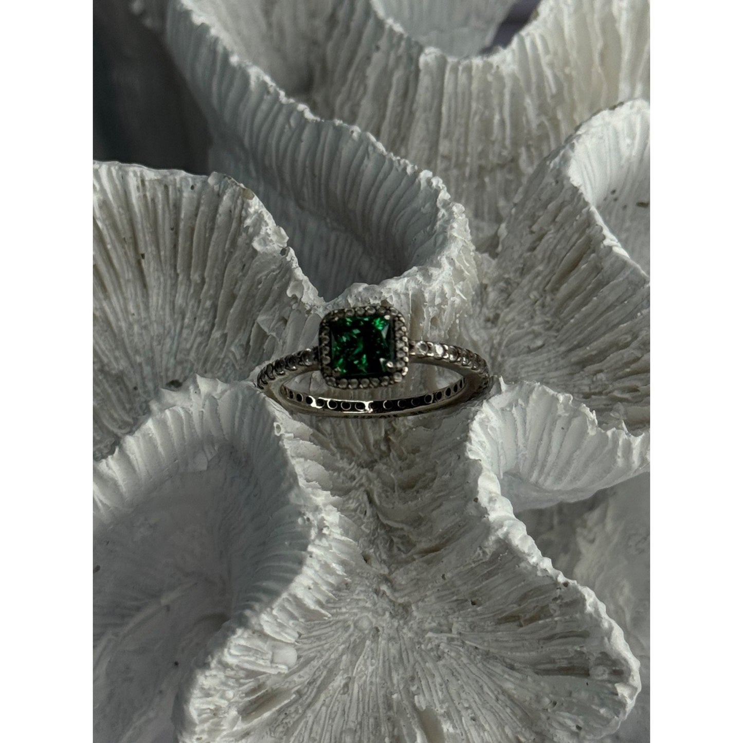 ALE 54 925 STERLING SILVER SPINEL & BERYL RING SIZE 7