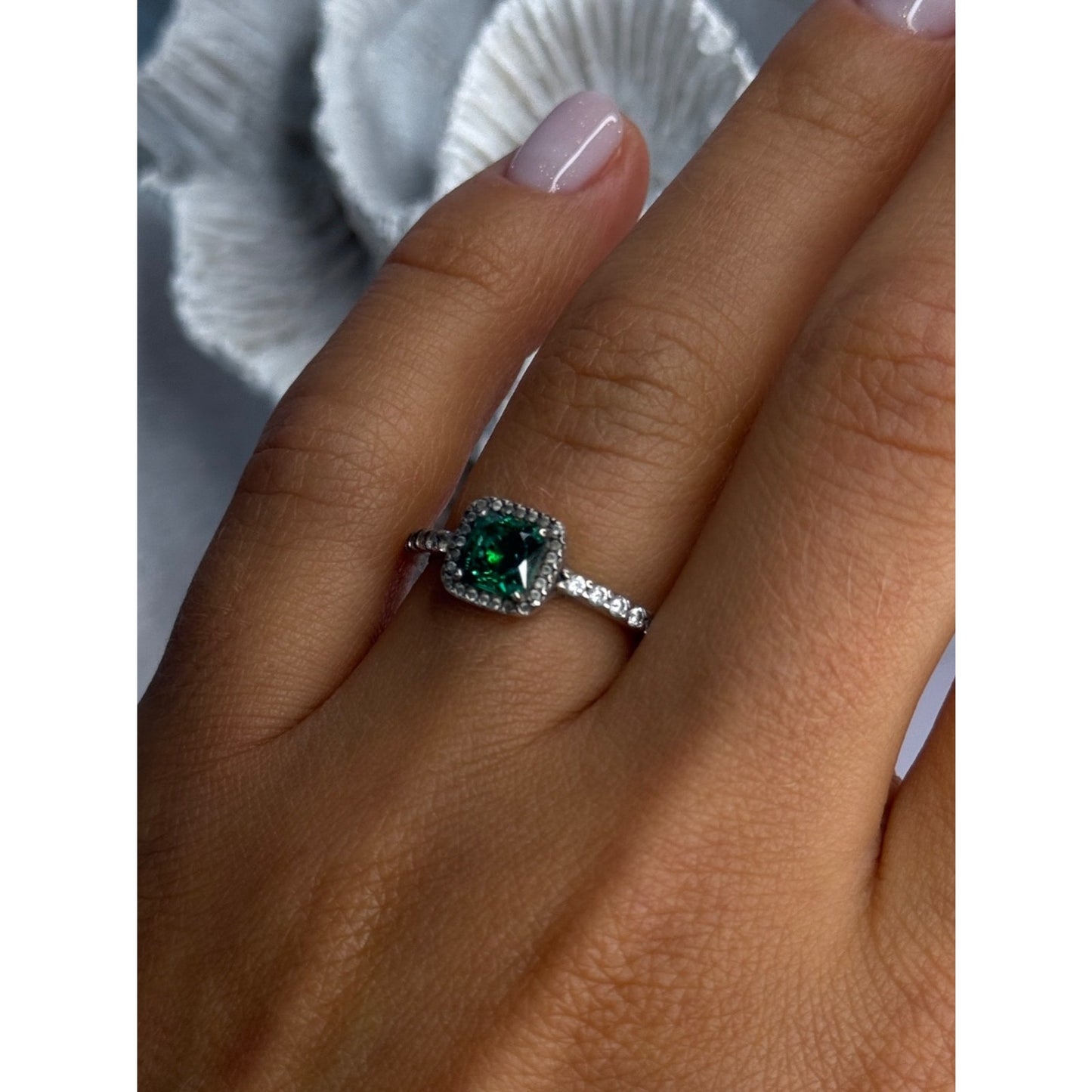 ALE 54 925 STERLING SILVER SPINEL & BERYL RING SIZE 7