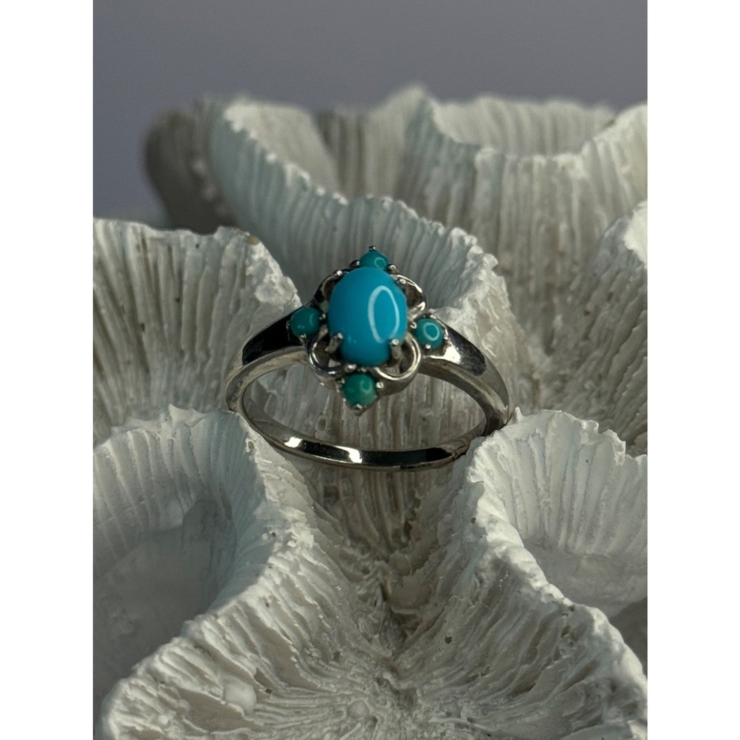BBJ 925 STERLING SILVER TURQUOISE RING SIZE 9.5