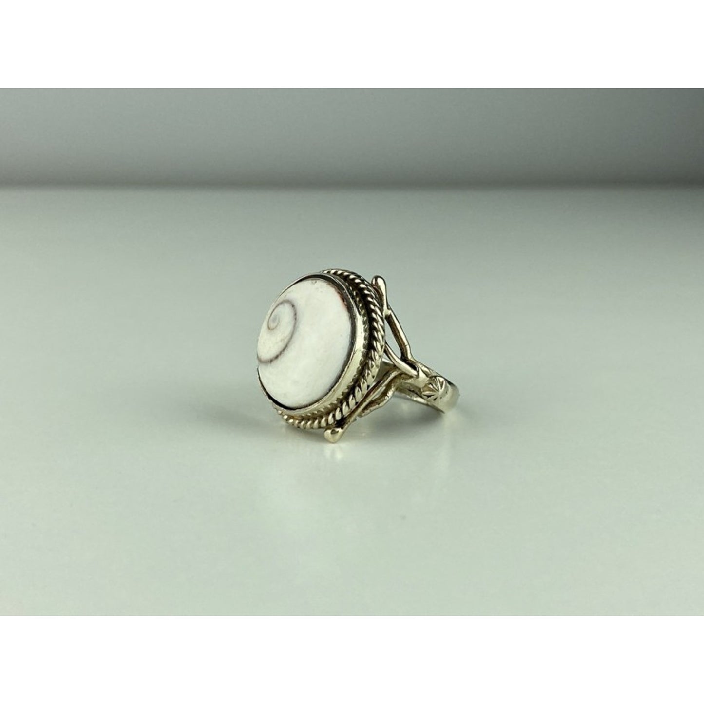 VINTAGE 925 STERLING SILVER AGATE RING SIZE 9.5
