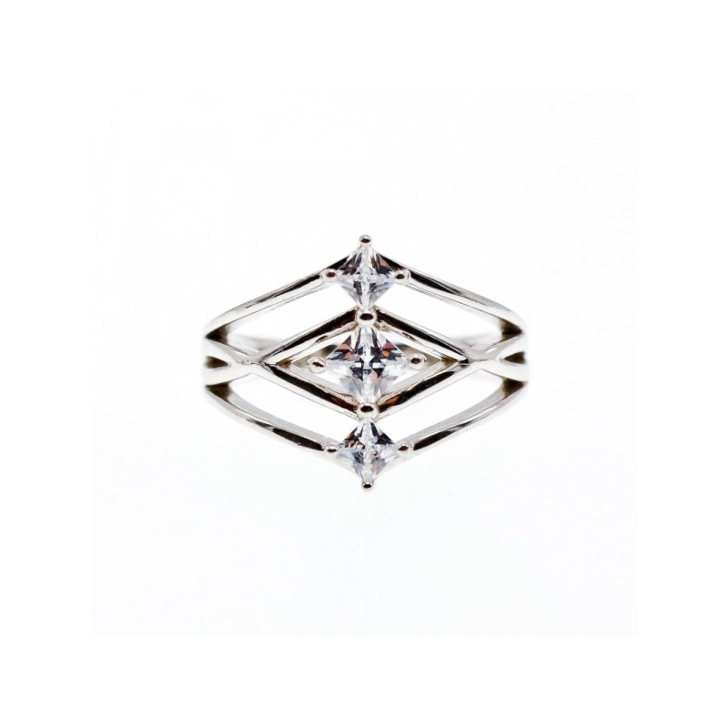 925 STERLING SILVER CZ RING SIZE 8.5