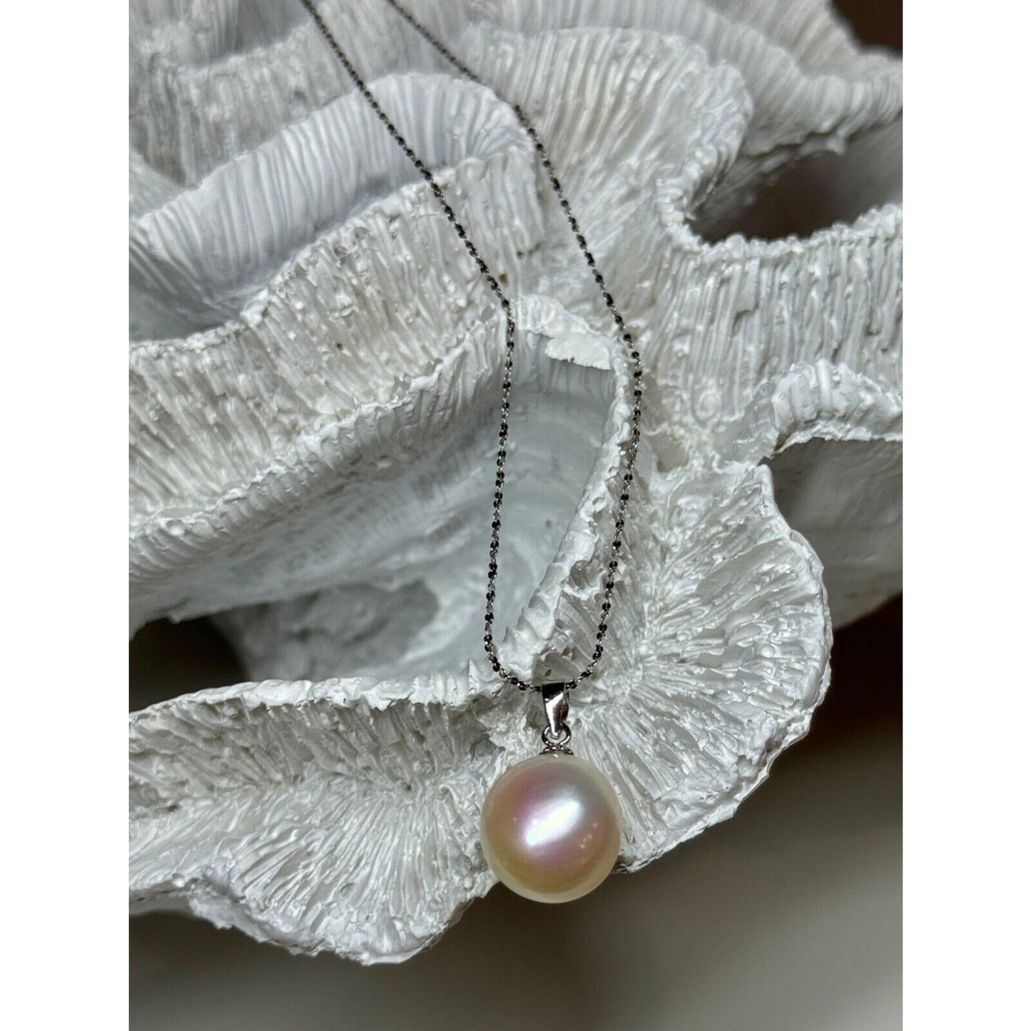 925 STERLING SILVER FRESH WATER PEARL NECKLACE LENGTH 18 Inch