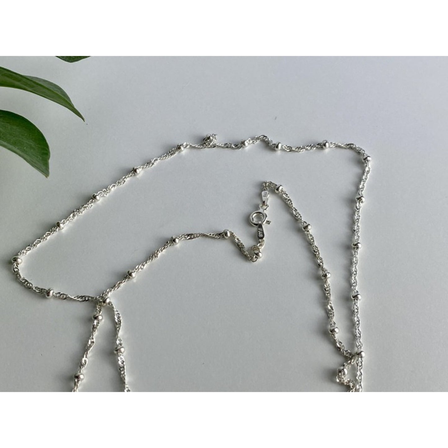 925 Sterling Silver Necklace Italy 29.9 in
