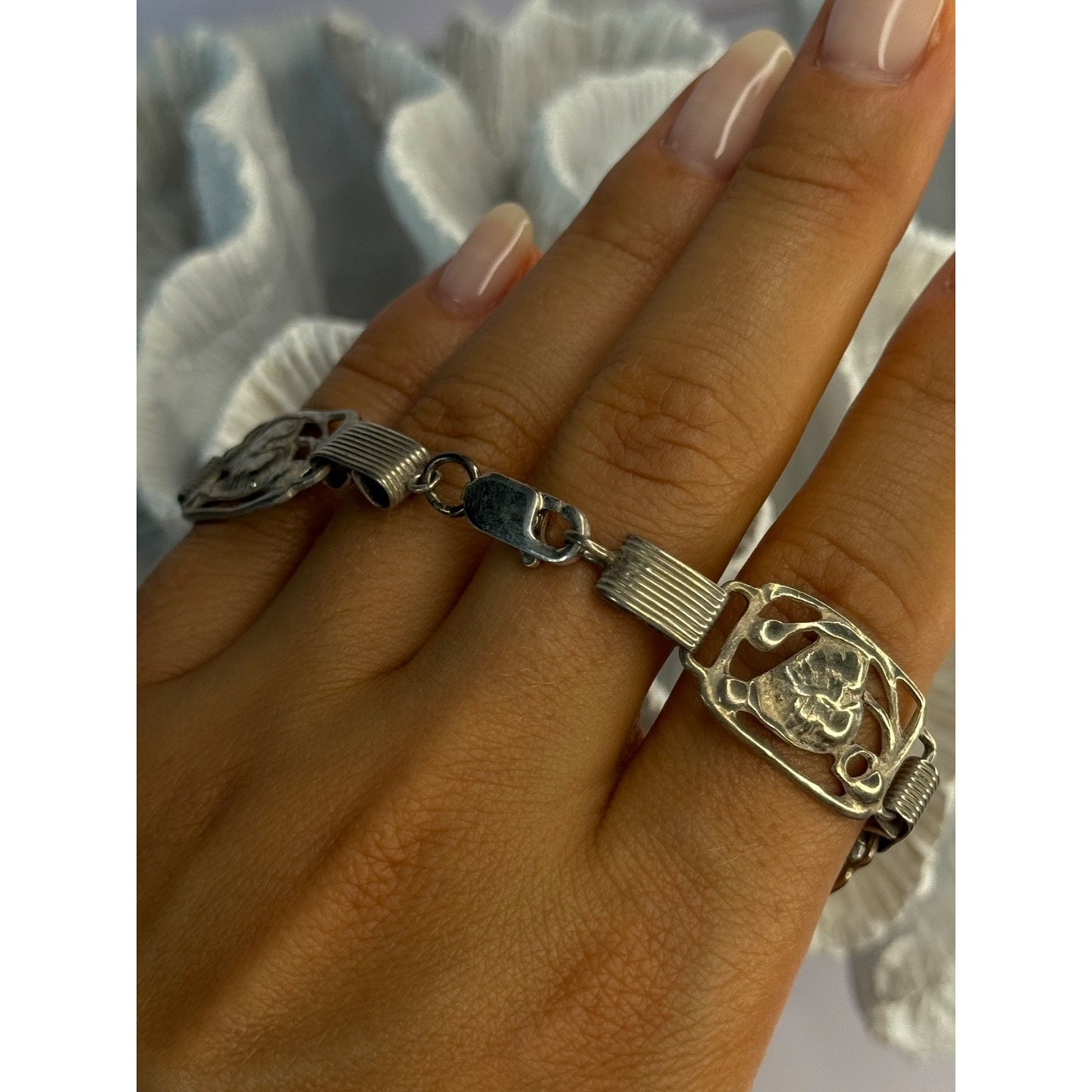 Vintage Dane Craft 925 Sterling Silver Bracelet Size 7.5