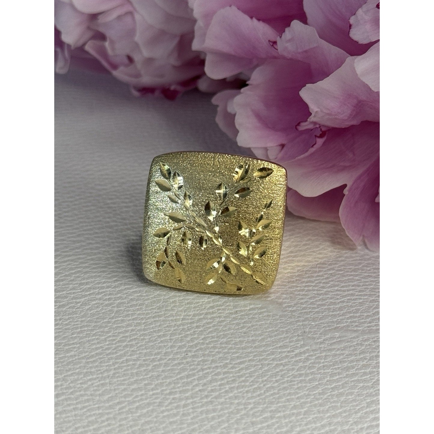 925 STERLING SILVER GOLD PLATED ITALY RING SIZE 8
