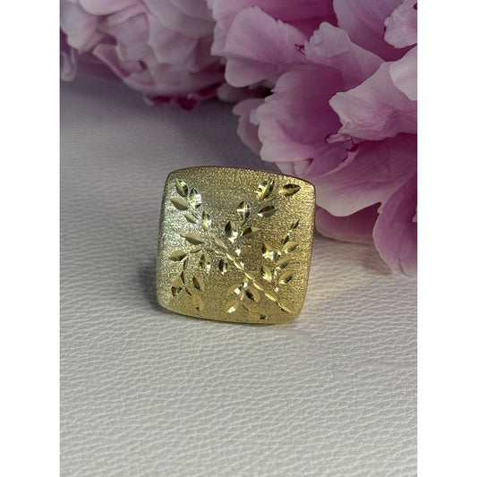 925 STERLING SILVER GOLD PLATED ITALY RING SIZE 8