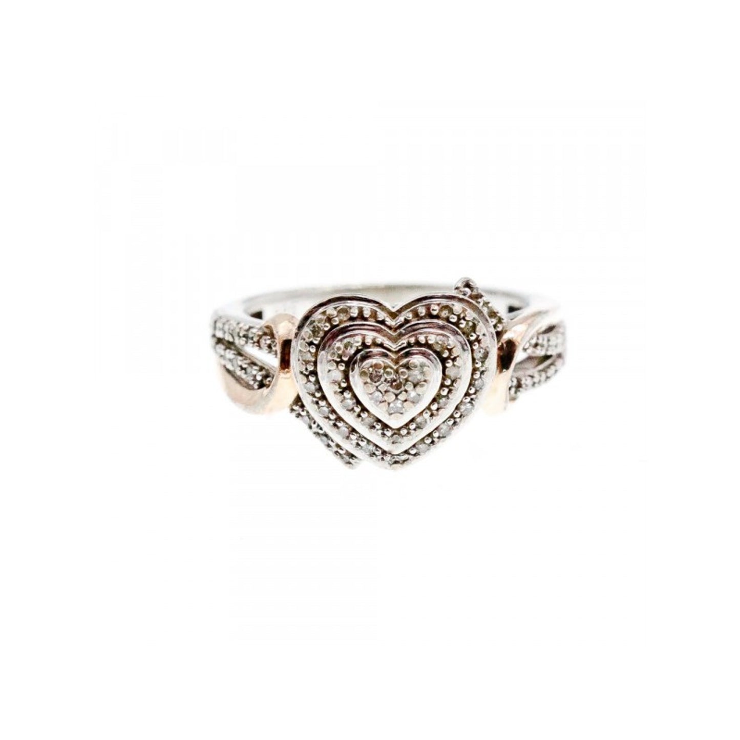 925 STERLING SILVER CZ "HEART" RING SIZE 7
