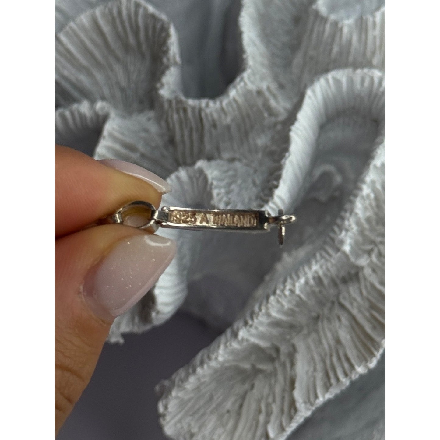925 STERLING SILVER PINK ABALONE & MARCASITE BRACELET LENGTH 7.5