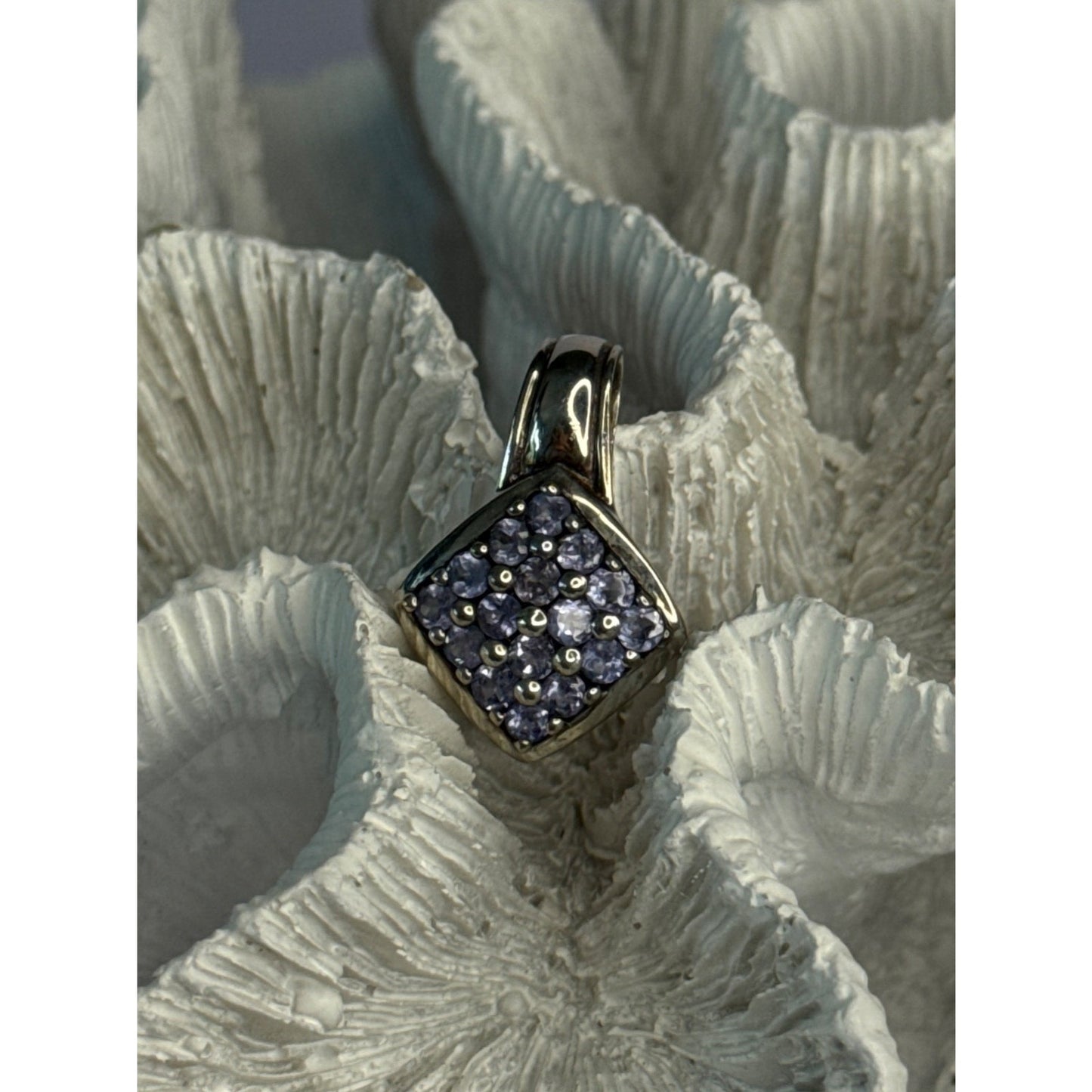925 STERLING SILVER TANZANITE PENDANT LENGTH 0.90 INCH