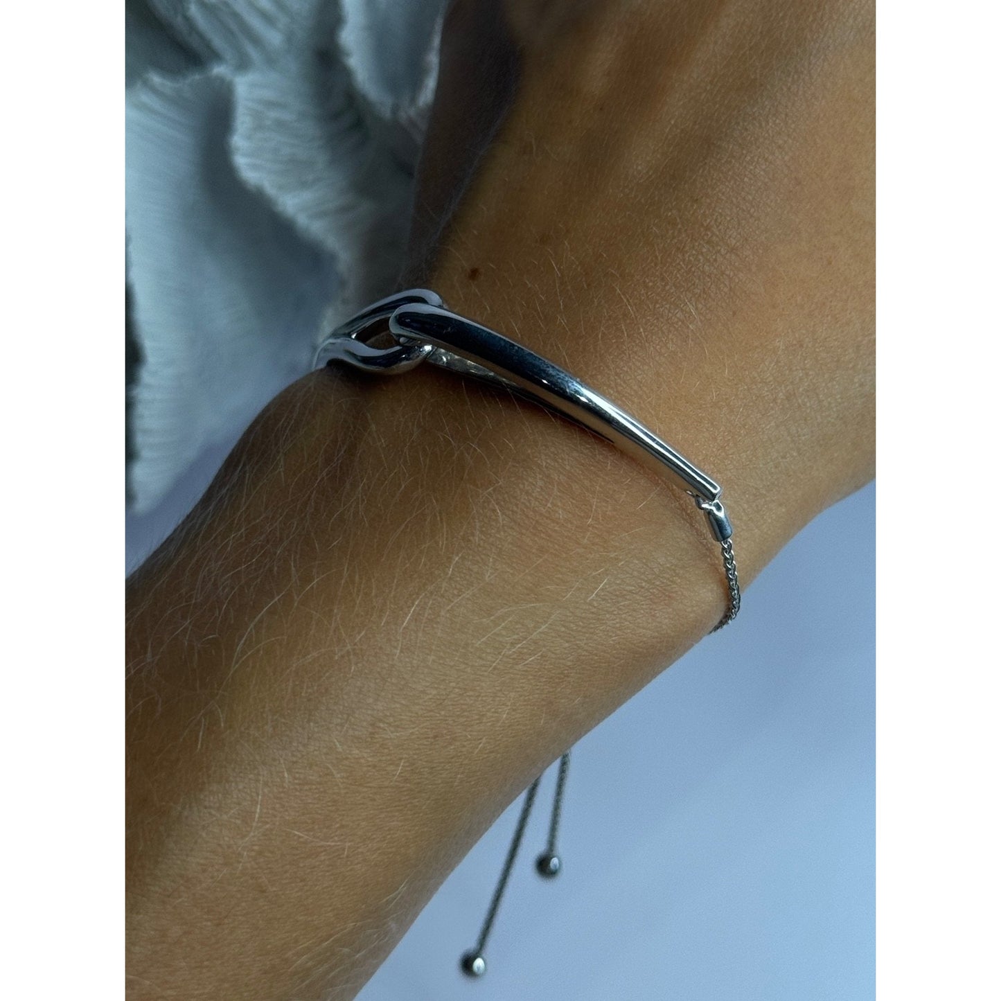 ELEGANT 925 STERLING SILVER BRACELET SIZABLE